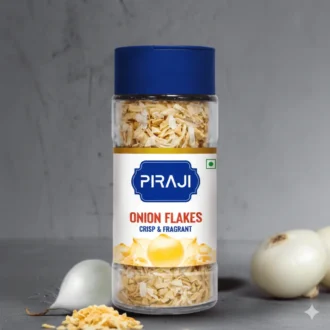 Premium onion flakes by Pira Foods in bulk packaging