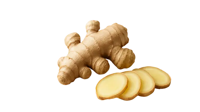Finely ground dried pure ginger powder for cooking and baking
