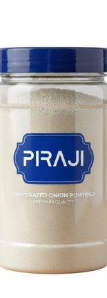 Pure onion powder by Pira Foods in airtight pack